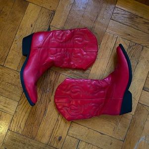 RED COWBOY BOOTS